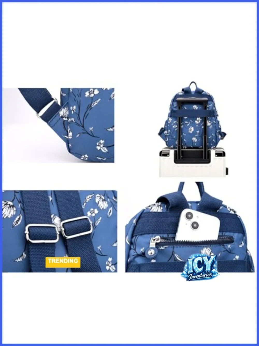Women's Water-Resistant Nylon Anti-Theft Travel Backpack Mini Daypack Purse